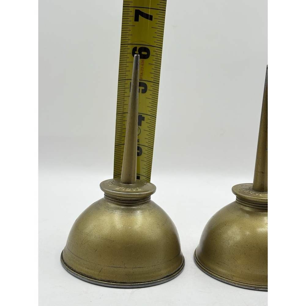 Vintage EAGLE 6" Copper Color Thumb Pump OIL CAN Oiler Made in USA Industrial - Picture 5 of 6